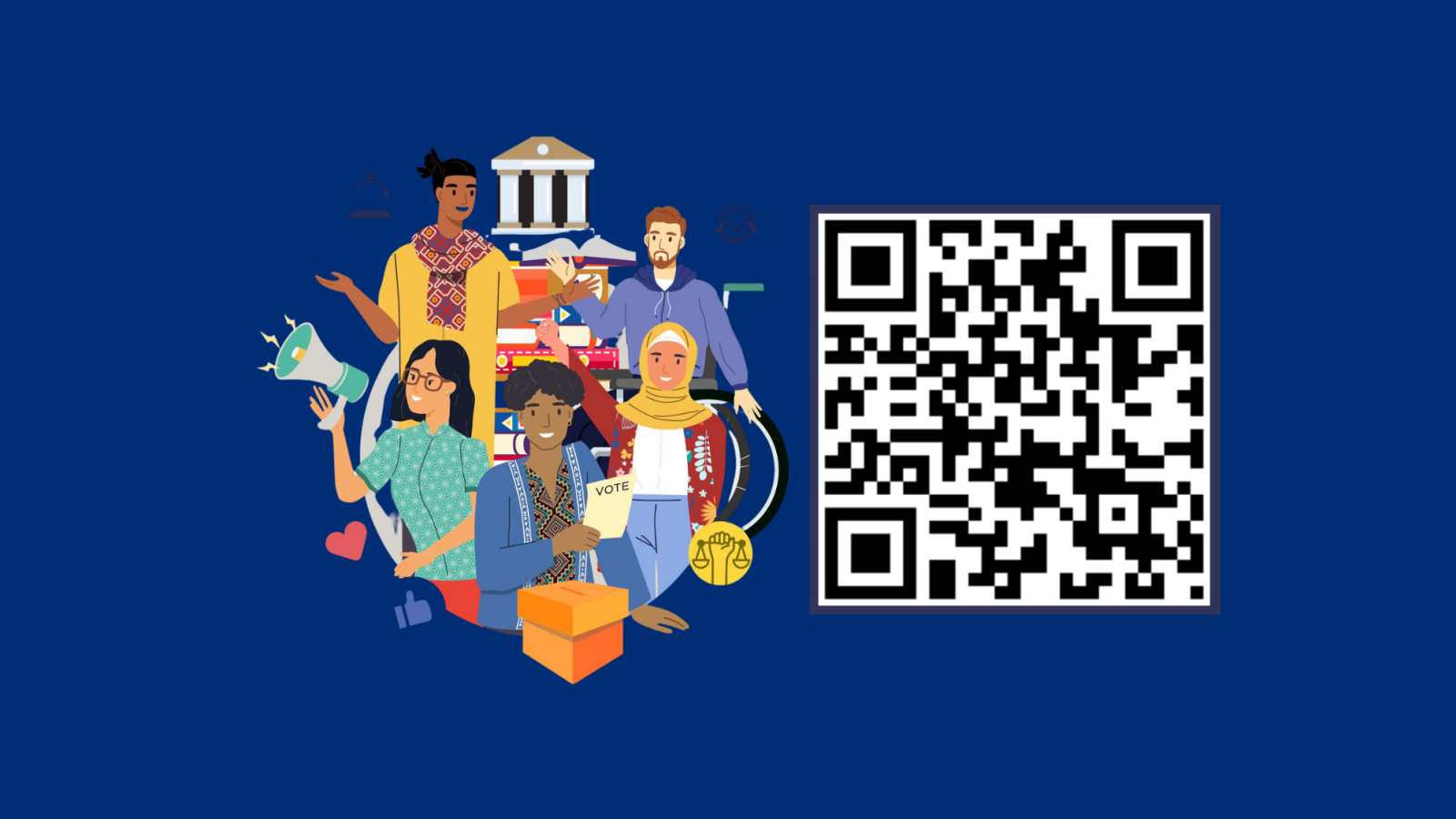 Header Image with QR code