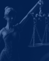 Lady Justice with blue pall 