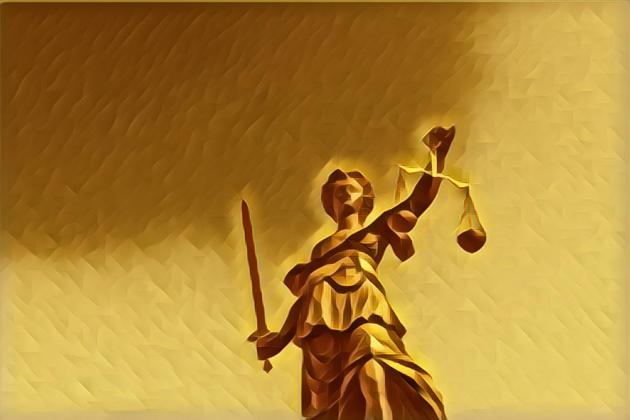 Woman Scales of Justice Stylized