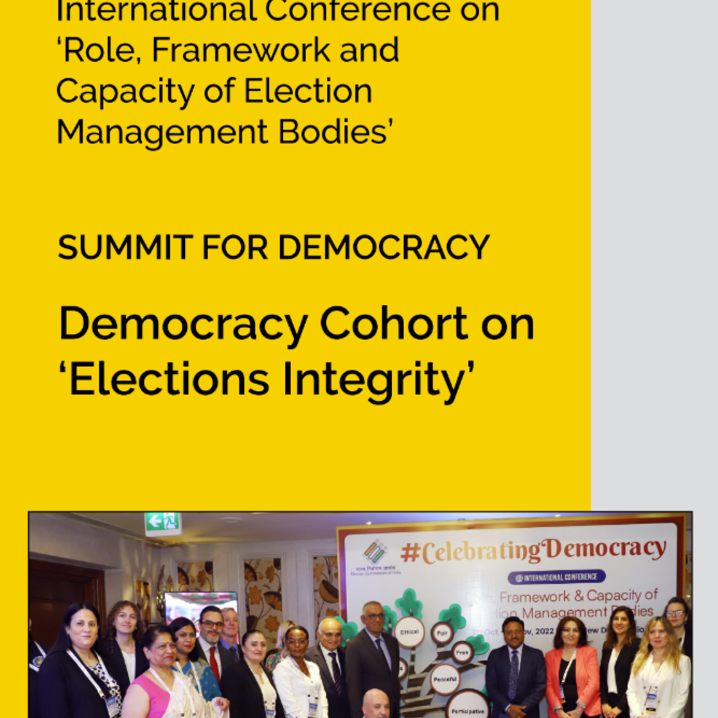 International Conference on ‘Role, Framework and Capacity of Election Management Bodies