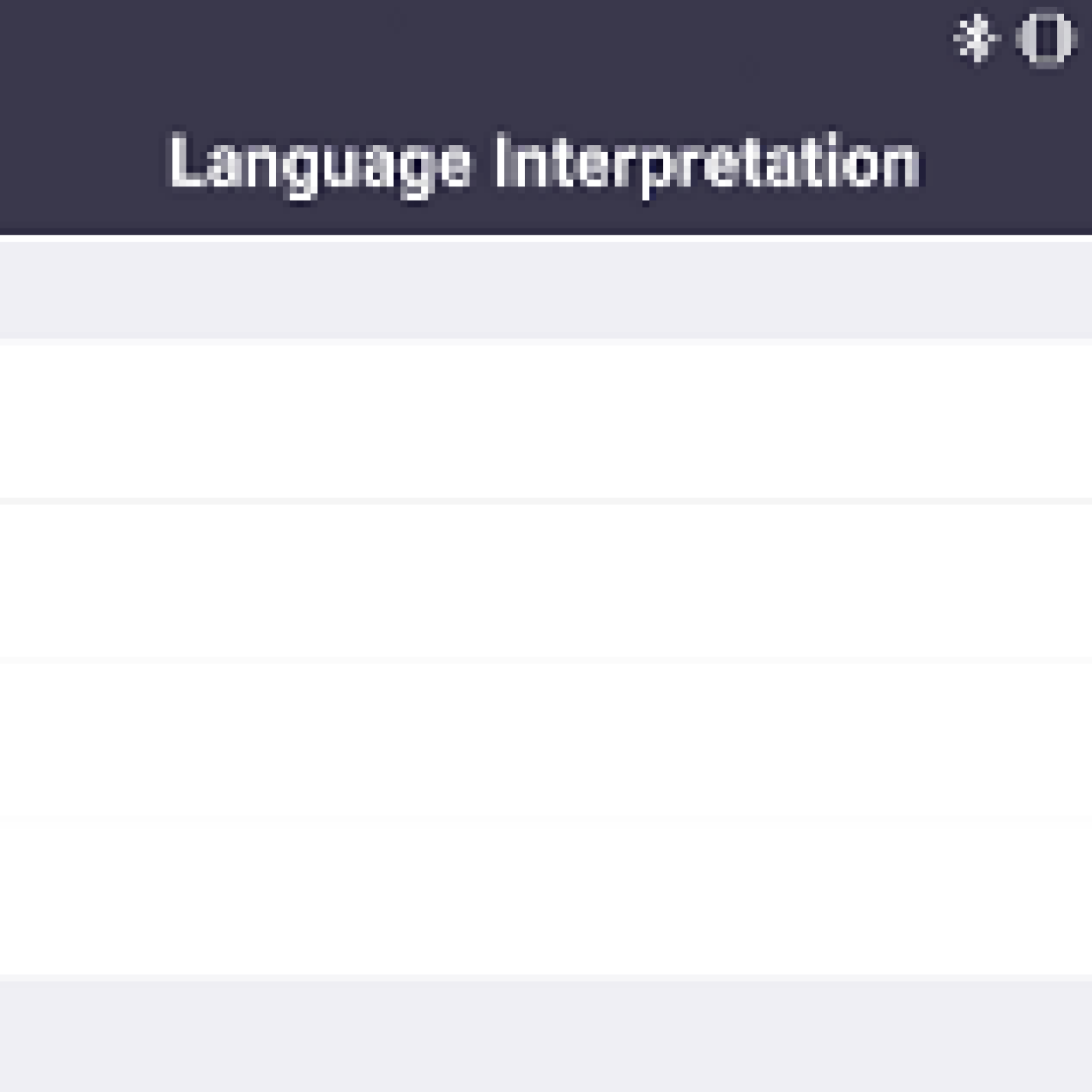 Selecting language when using a phone