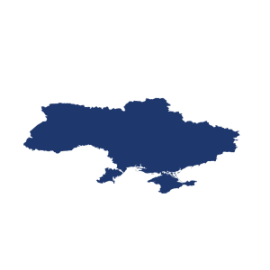 Ukraine Map in blue