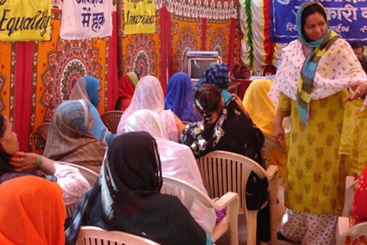 Women learn about political process in India