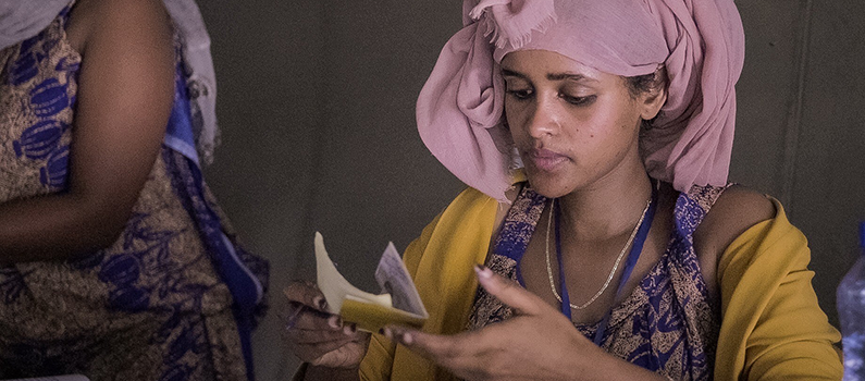 A Poll Worker Verifies Voter Information During Ethiopia's 2019 Sidama Referendum