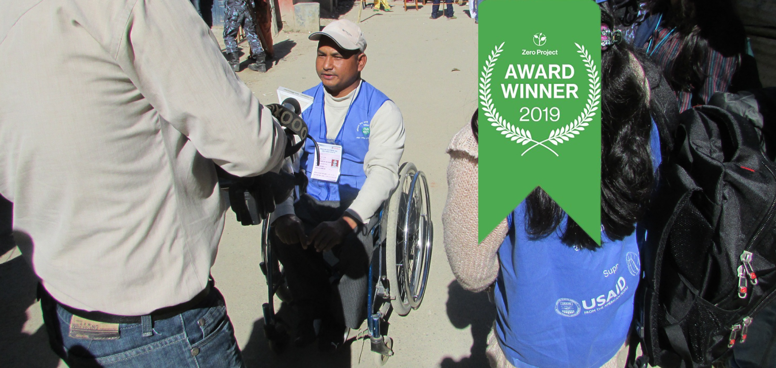 A member an election access observation team in Nepal is interviewed about his experience.