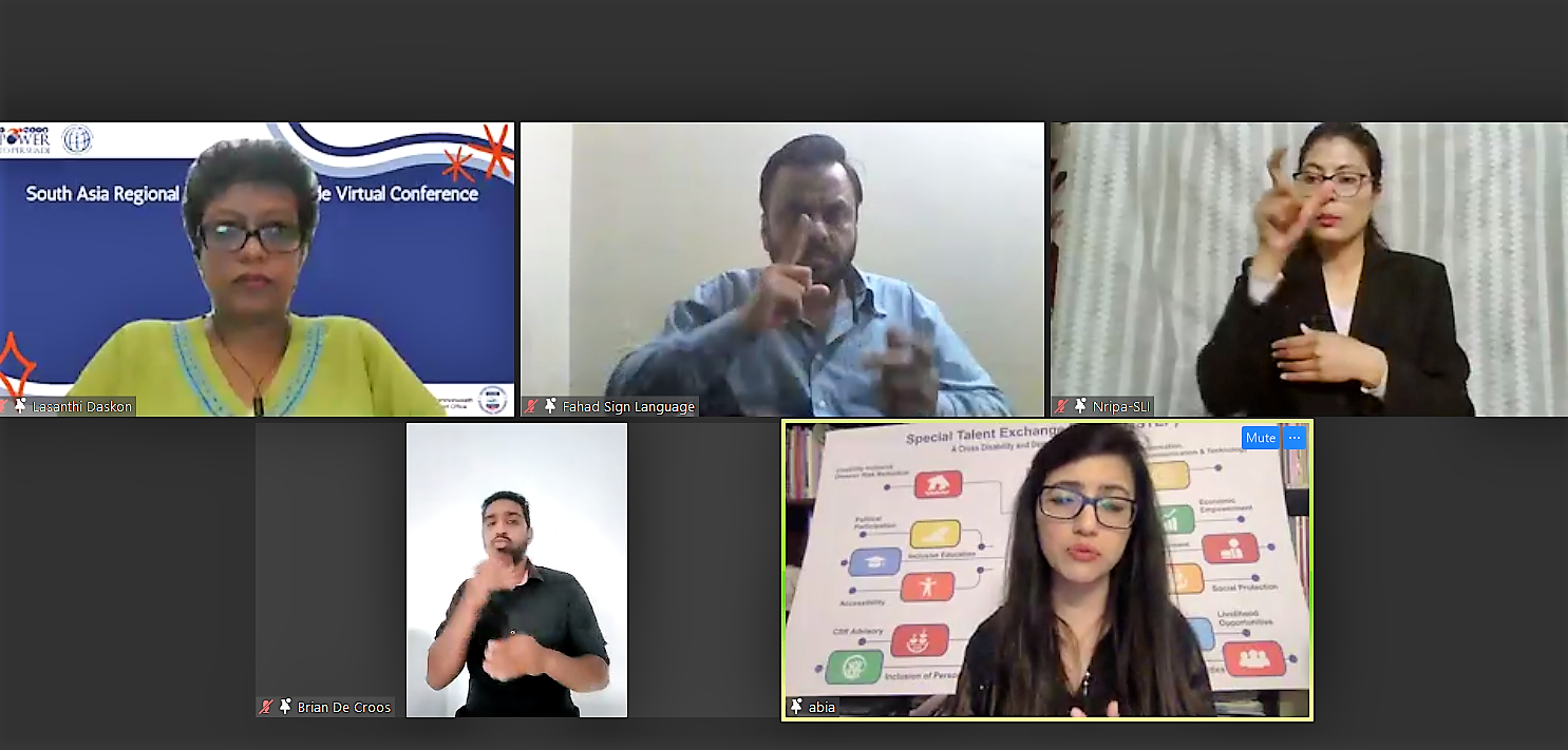 Screenshot from IFES’ South Asia Regional Power to Persuade Virtual Conference held on March 3, 2021. 