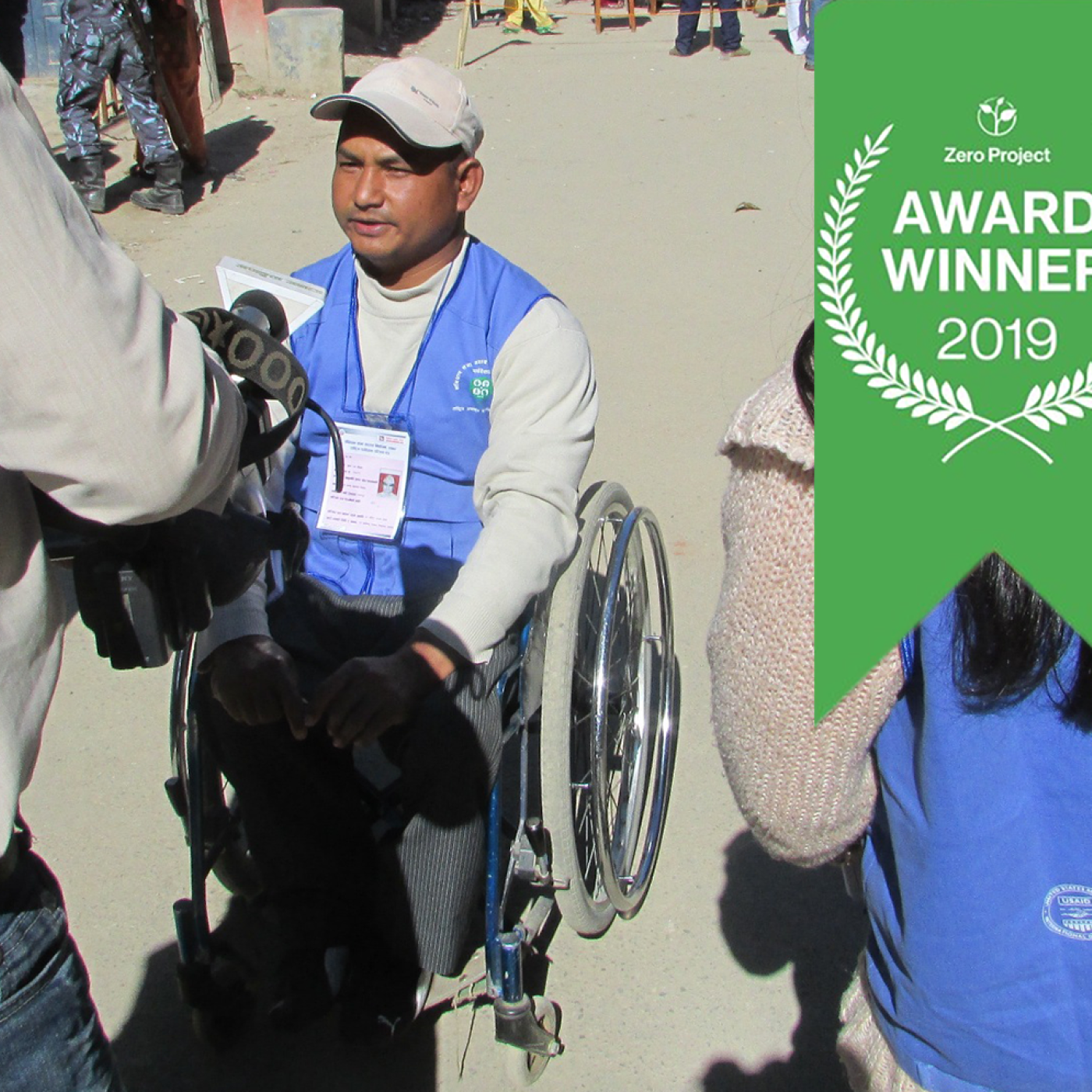 A member an election access observation team in Nepal is interviewed about his experience.