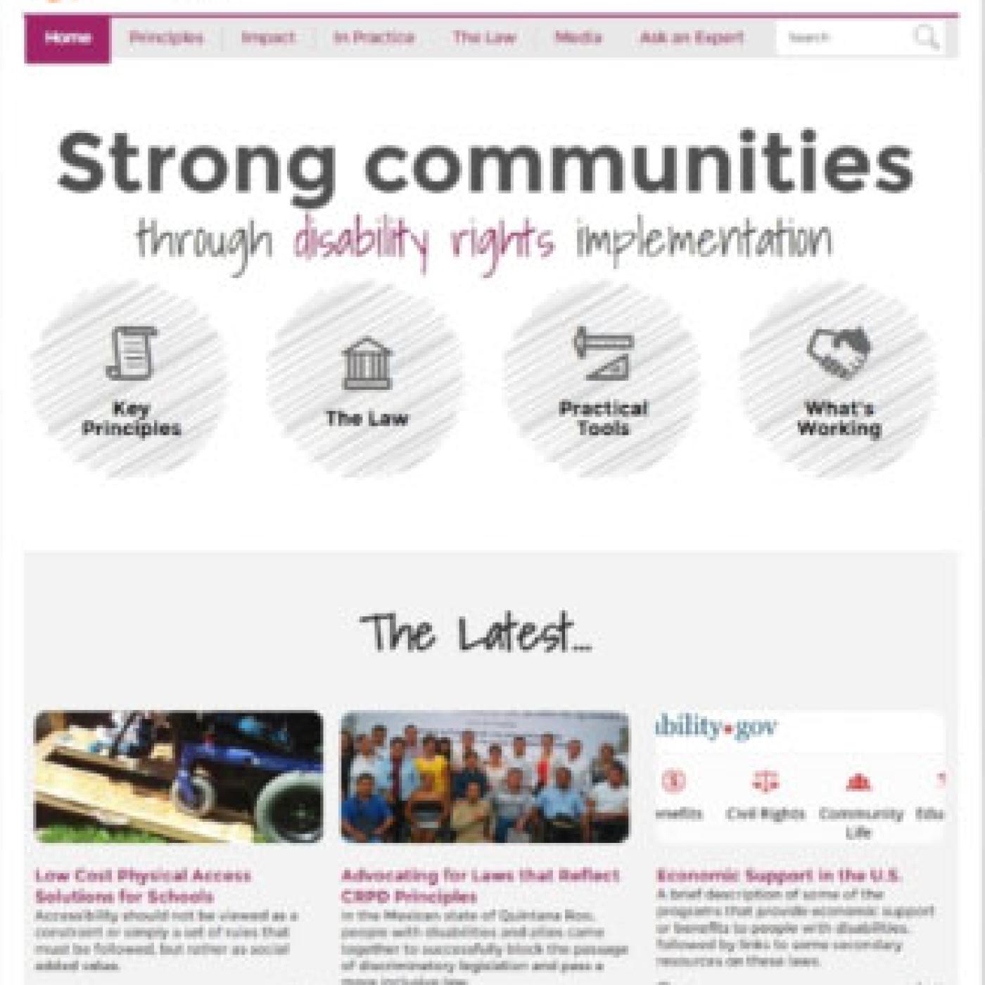 RightsNow! Homepage Screenshot Image