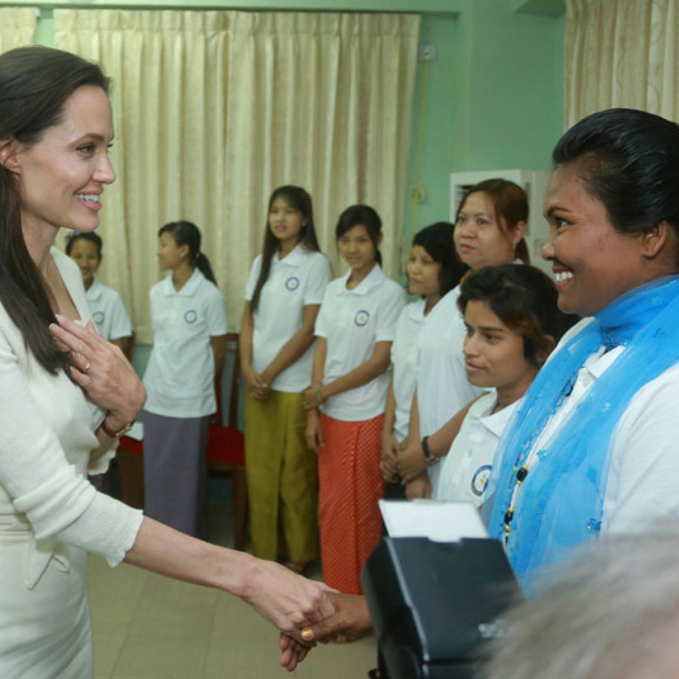 Angelina Jolie Meets with Participants of the IFES-Supported She Leads Program in Myanmar